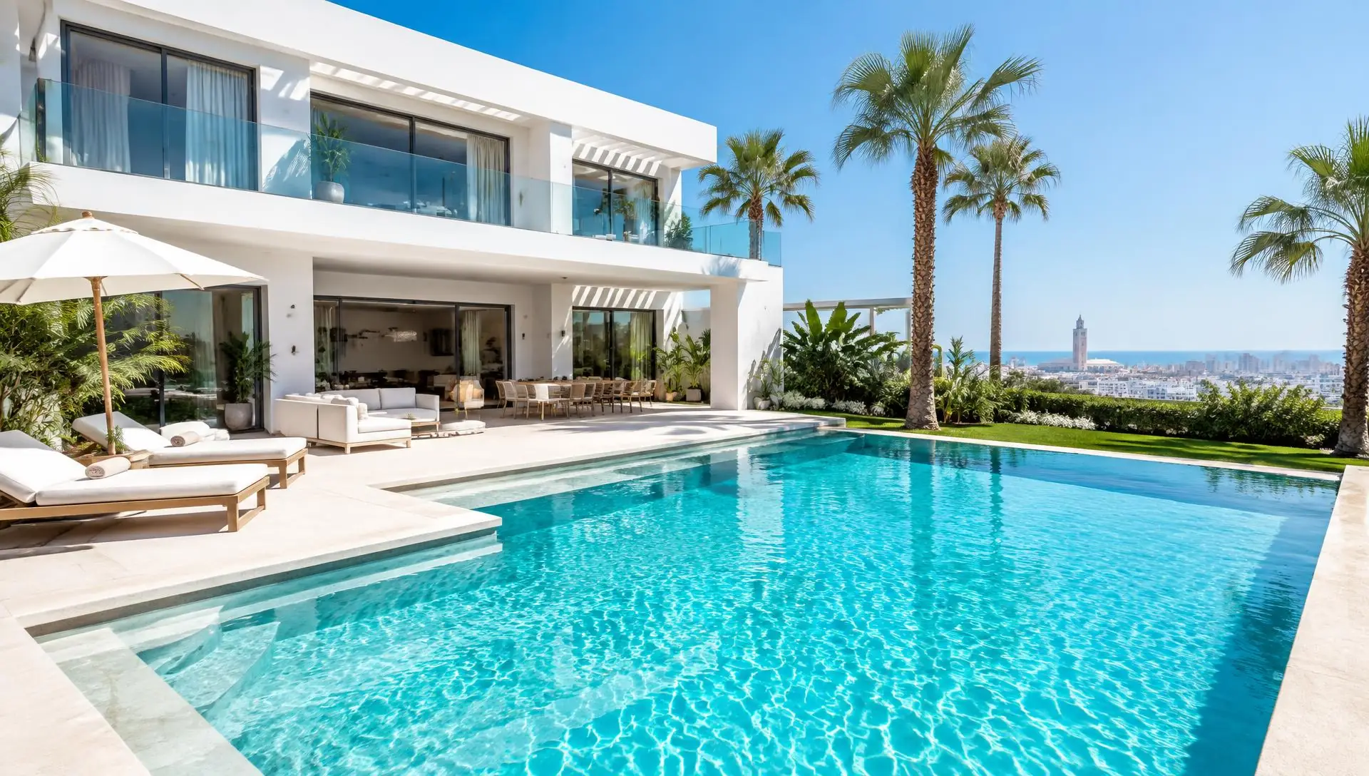 Piscine de villa entretenue par Guiri Pool à Casablanca